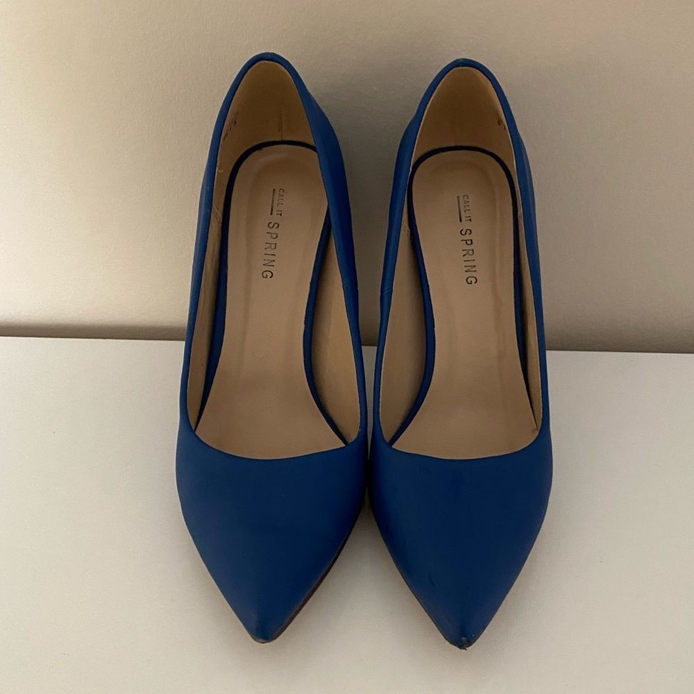 Call It Spring Blue Pointed Heels